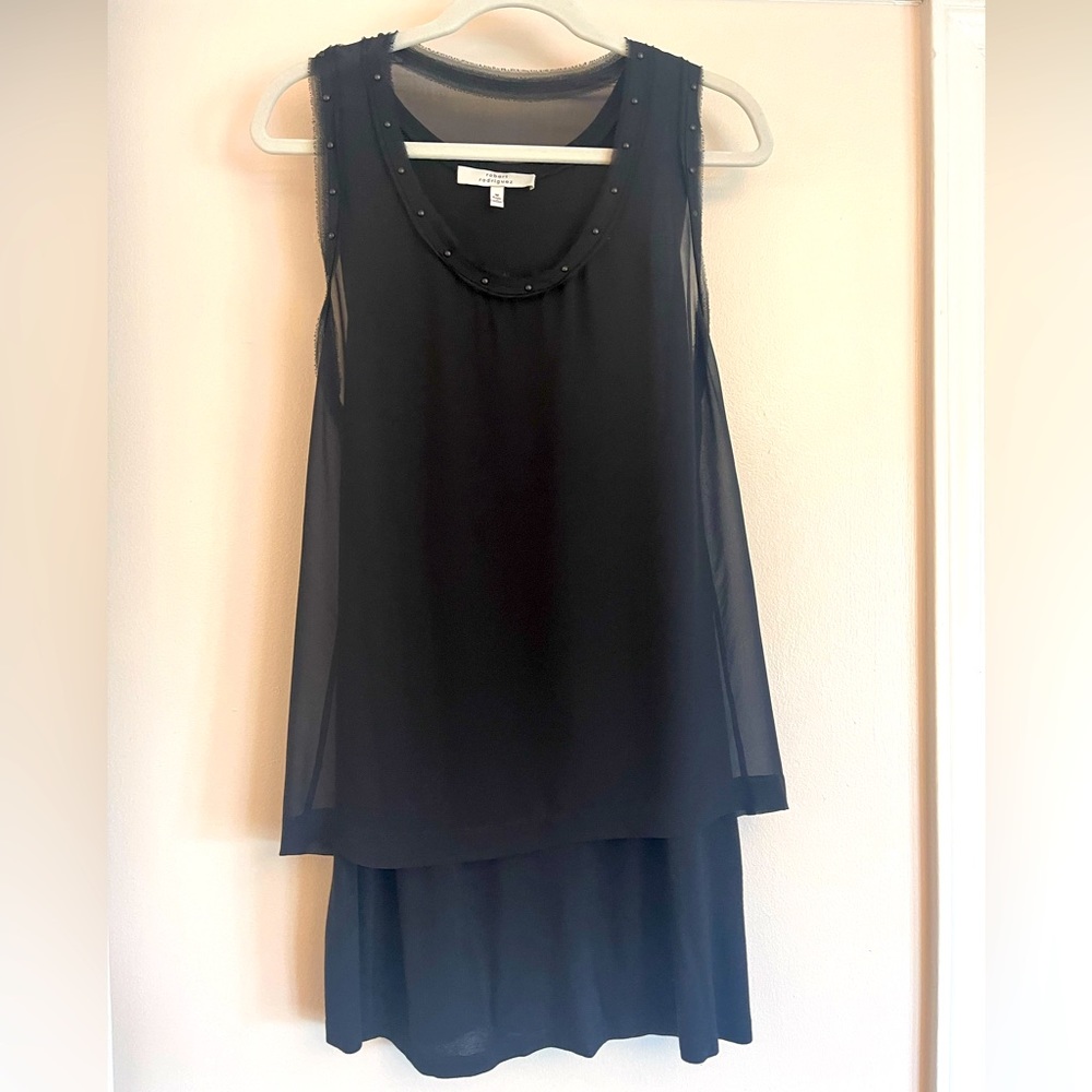 Robert Rodriguez sexy sheer overlay tunic